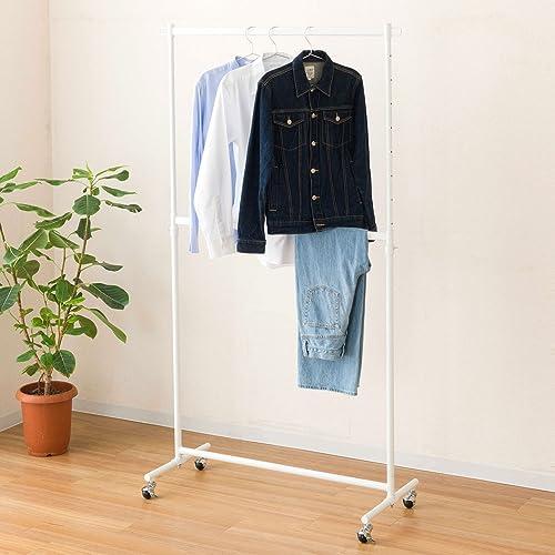 ドウシシャ ハンガーラック 2段式パイプハンガー 幅100cm 耐荷重120kg 頑丈 白 ホワイト おしゃれ 可愛い LIH2-100WH 幅