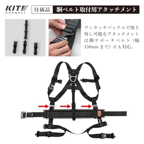 藤井電工 新規格 カイトハーネス KITEハーネス フルハーネス本体のみ Lサイズ ネイビー TH-521-OT-BL-L 腰道具を多く装着して_3