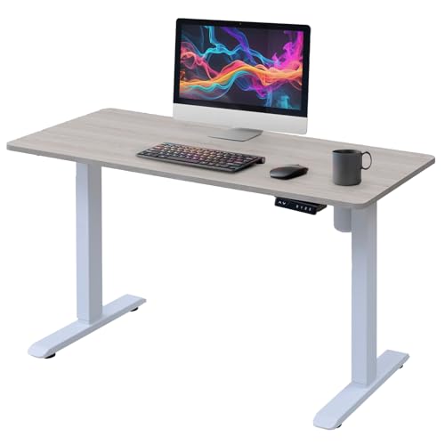 山善(YAMAZEN) 昇降デスク 電動 昇降式デスク 一枚板 スタンディングデスク 上下昇降 pc オフィスデスク テレワーク メモリー機能