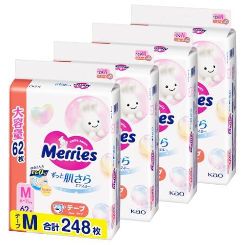 まとめ買い テープ Mサイズメリーズさらさらエアスルー 6~11kg248枚 62枚×4