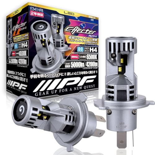 IPF ヘッドライト フォグランプ LED 車用 H4 Hi Lo切替 5000lm 4200lm 6500K ホワイト 12V用 2本入 車検