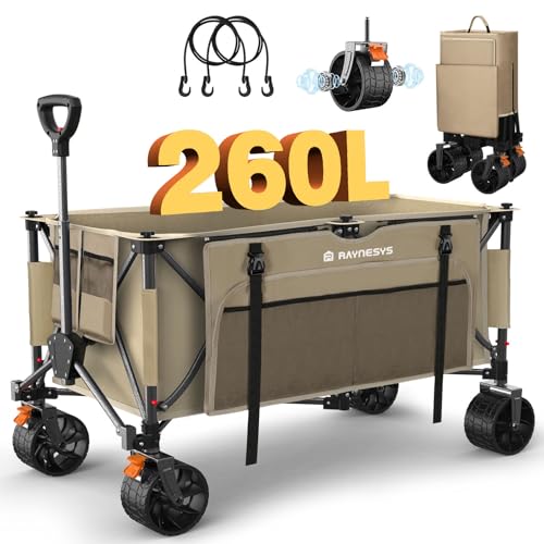 キャリーワゴン 大容量260L 耐荷重200kg アウトドアワゴン 折り畳み式キ Amazon.co.jp: Housolution キャリーワゴン ブレーキ付き 大容量