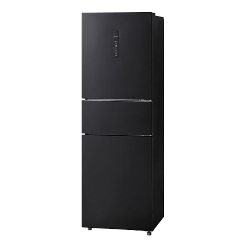 アイリスオーヤマ 冷蔵庫 235L ブラック 大凍量 幅56cm 3ドア 右開き 