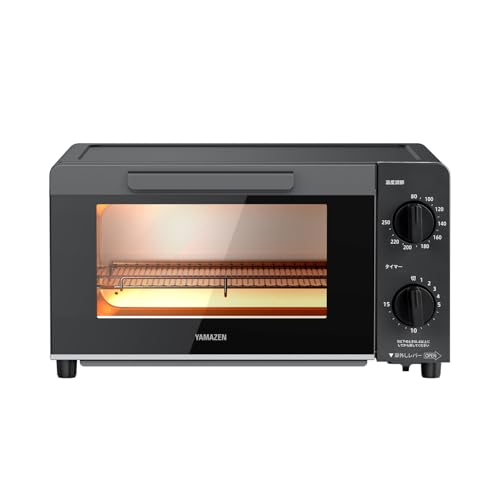 [山善] トースター オーブントースター トースト 4枚焼き 食パン 18段階温度調節 タイマー機能 1400W メッシュ焼き網 受け皿付き ブ