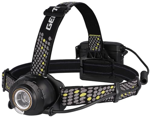 GENTOS LED ヘッドライト USB充電式 明るさ800ルーメン/実用点灯11時間/後部認識灯 専用充電池または単3形電池4本別売り使用