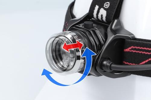 GENTOS(ジェントス) LED ヘッドライト USB充電式 【明るさ550ルーメン/実用点灯7時間/後部認識灯】 専用充電池または単4形電池_2