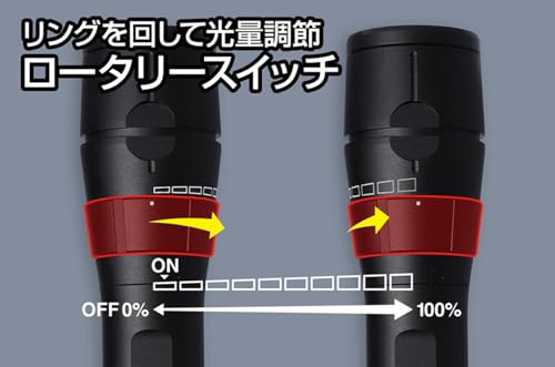 GENTOS LED 懐中電灯 USB充電式 明るさ1250ルーメン/実用点灯3時間/耐塵/耐水/1m防水 専用充電池使用 Gシリーズ GF-2_1