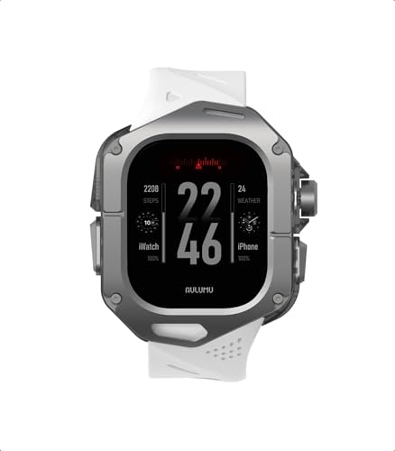 Aulumu A01 チタンケース付き Apple Watch Ultra バンド 49mm対応｜高級チタン設計｜Apple Watch Ult