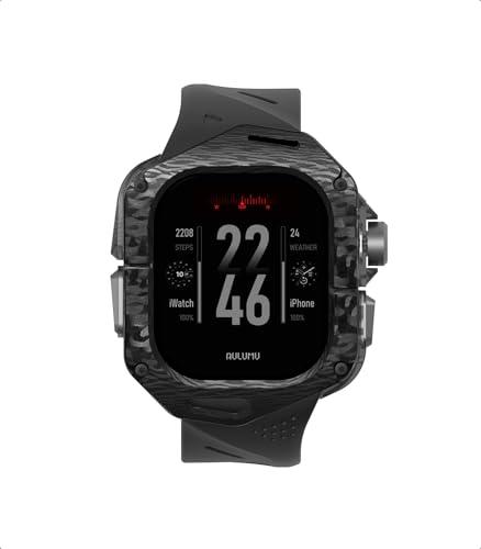 Aulumu A01 カーボンファイバーケース付き Apple Watch Ultra バンド 49mm対応｜高級軽量設計｜Apple Watc
