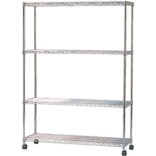 アイリスオーヤマ ラック メタルラック本体 4段 キャスター付き 幅110×奥行35×高さ149cm ポール径19mm メタルミニ スチールラッの通販は