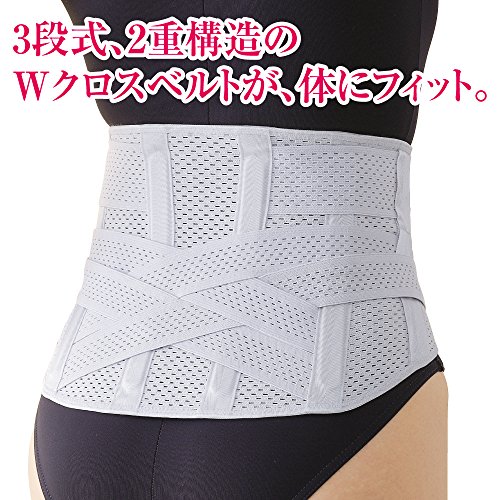 アルファックス 腰用 サポーター 腰ベルト 日本製 お医者さんのコルセット プレミアム仕様 4L-5L 2重構造 Wクロスベルト メッシュタイプ_1