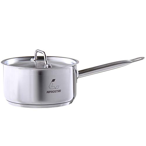 KIPROSTAR 業務用 片手鍋 ステンレス IH対応 専用フタ付 18cm 満水2.7L 三層構造 食洗器対応 キプロスター