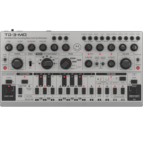 Behringer アナログベースラインシンセサイザー Modded Outモデル USB/DIN MIDI対応 VCFのMIDI CCコントロ