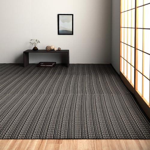 イケヒコ 『バルカン』 肌触りの良い国産 畳 マット 団地間2畳 ブラウン 傷がつきにくく引っ掻き傷にも強い丈夫なPP素材で作ったカーペット 水