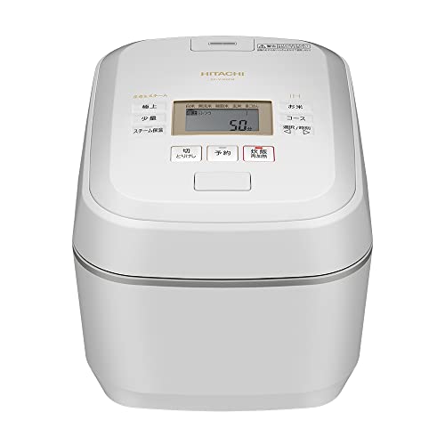 日立(HITACHI) 炊飯器 5.5合 圧力&amp;スチームIH 蒸気カット RZ-V100FM W フロストホワイト 八代目儀兵衛 監修 日本製