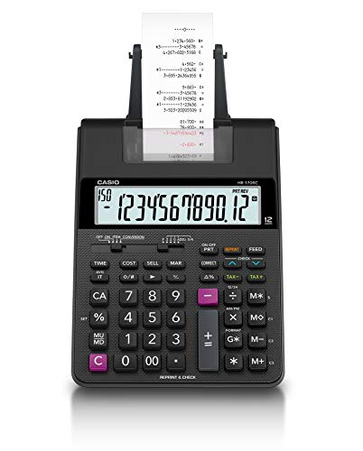 カシオ プリンター電卓 デスクタイプ 12桁 HR-170RC-BK_1
