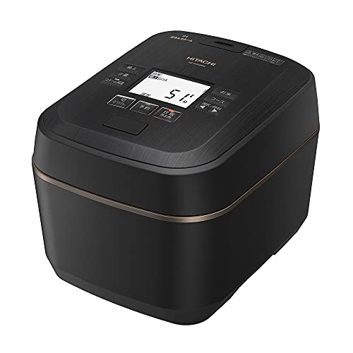 日立 炊飯器 5.5合 圧力&スチームIH 蒸気カット RZ-W100EM K 漆黒 八代目儀兵衛 監修 日本製 大火力 沸騰鉄釜 ふっくら御膳