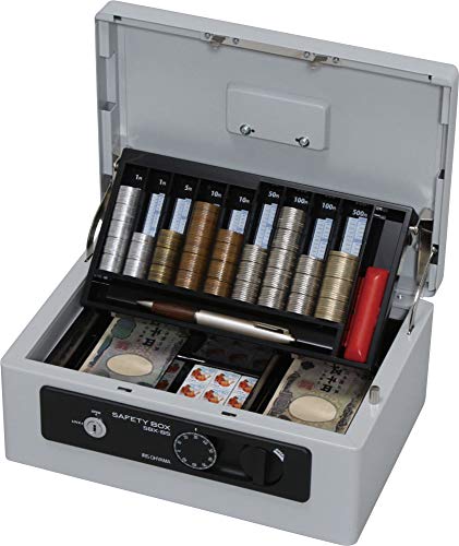 アイリスオーヤマ 金庫 手提げ金庫 ダイヤル式 ダブルロック B5 ダブルトレー SBX-B5 グレーの通販は 6,885円