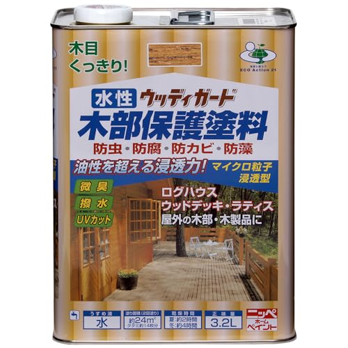 ニッペ 水性ウッディガード3．2L オーク