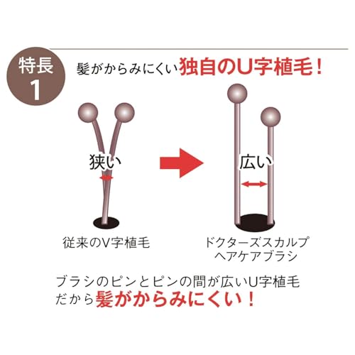 貝印 KAI 【髪の毛が絡まりにくい】 ヘアブラシ ドクターズ スカルプケア ヘアケアブラシ ショート 頭皮マッサージ シャンプーブラシ 頭皮ケ