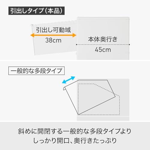 ライクイット (like-it) ダスト 分別引出し ステーション ボトル 3段 約幅25.5×奥46.5×高87.8cm 約65L ホワイト_4