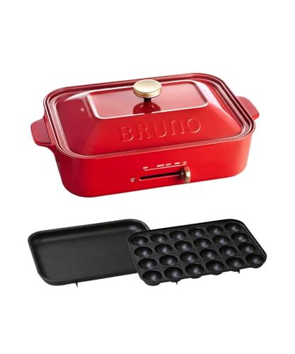 BRUNO コンパクトホットプレート レッド BOE021-RD