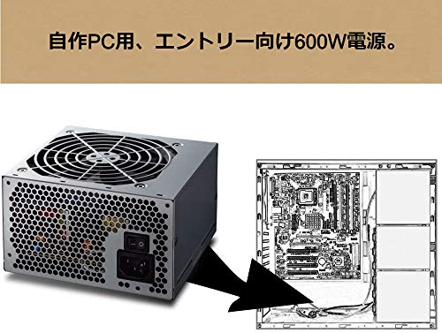 玄人志向 STANDARDシリーズ 80 PLUS 600W ATX電源 KRPW-L5-600W/80+_1