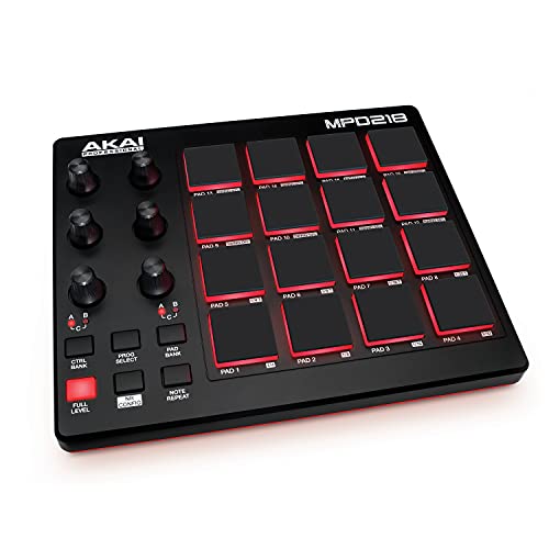 Akai Professional USB MIDIコントローラー 16のMPCパッド 音楽制作 音源ソフト付属 Ableton MPD218