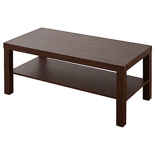 山善(YAMAZEN) ローテーブル (棚付き) 頑丈だけど軽量 幅90×奥行45×高さ40cm センターテーブル コーヒーテーブル 組立品 ウ
