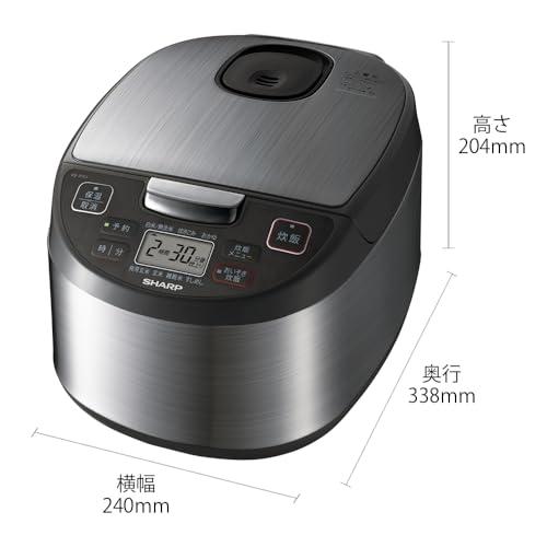 シャープ 炊飯器 5.5合 黒厚釜 球面炊き シルバー KS-S10J-S_1