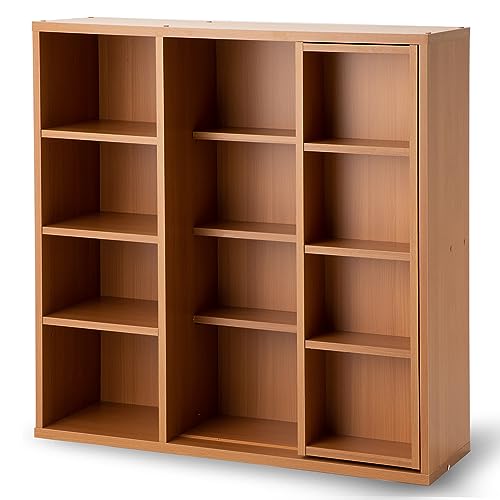 アイリスオーヤマ 本棚 幅約90×奥行約29.2×高さ約92.2cm スライド棚 オープンラック 大容量 組立品 ナチュラル シングル CSS-の通販は 7,616円