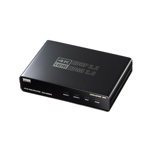 サンワサプライ(Sanwa Supply) 4K/60Hz・HDR対応HDMI分配器(2分配)