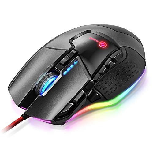 エレコム ゲーミングマウス 13ボタン プログラム可能 RGB対応 ハードウェアマクロ搭載 DPI調整(100~16000) 重量バランス調整可