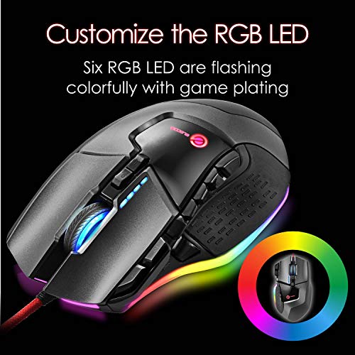 エレコム ゲーミングマウス 13ボタン プログラム可能 RGB対応 ハードウェアマクロ搭載 DPI調整(100~16000) 重量バランス調整可_2