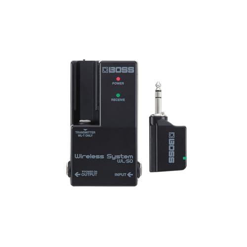 BOSS ボス ギターワイヤレスシステム WL-50 安定した信号伝送 コンパクトペダルサイズ ペダルボード組み込み 接続設定不要 ブラック 黒
