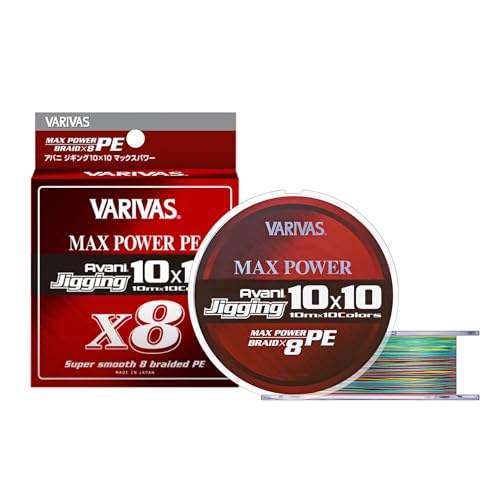 VARIVAS(バリバス) PEライン アバニ ジギング10×10 マックスパワーPE X8 600m 1.5号 28.6lb 8本 10色