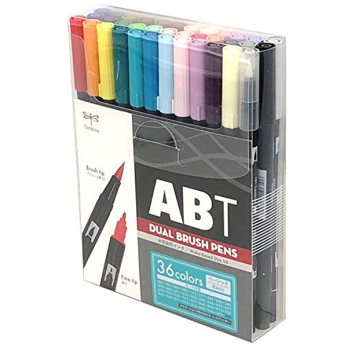 トンボ鉛筆 筆ペン デュアルブラッシュペン ABT 36色セット ベーシック AB-T36CBAの通販は 6,871円