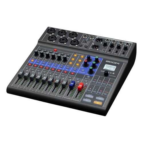ZOOM ズーム L-8 デジタルミキサー 8入力 12トラック同時録音 USBオーディオインターフェース ミックスマイナス バッテリー駆動 配