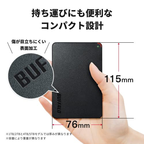 バッファロー BUFFALO ミニステーション USB3.1(Gen.1)/USB3.0用ポータブルHDD 5TB HD-PCFS5.0U3-G_2