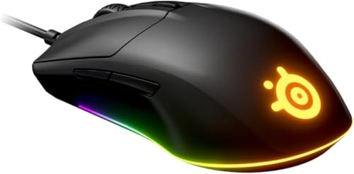 SteelSeries USB ゲーミングマウス 有線 軽量 低遅延 メカニカルスイッチ 3ゾーンRGBイルミネーション Rival 3 625