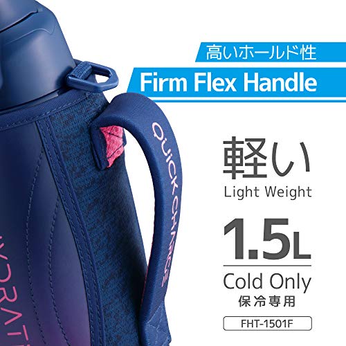 サーモス 水筒 真空断熱スポーツボトル 1.5L ネイビーピンク 保冷専用 FHT-1501F NV-P_2