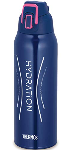 サーモス 水筒 真空断熱スポーツボトル 1L ネイビーピンク 保冷専用 FHT-1001F NV-P_1