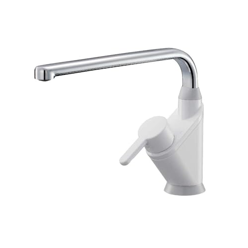 SANEI シングルワンホール混合栓 シンクスペース広々 節約エコハンドル 撥水性のセラピカ樹脂 K8721EJV-13 ホワイトの通販は