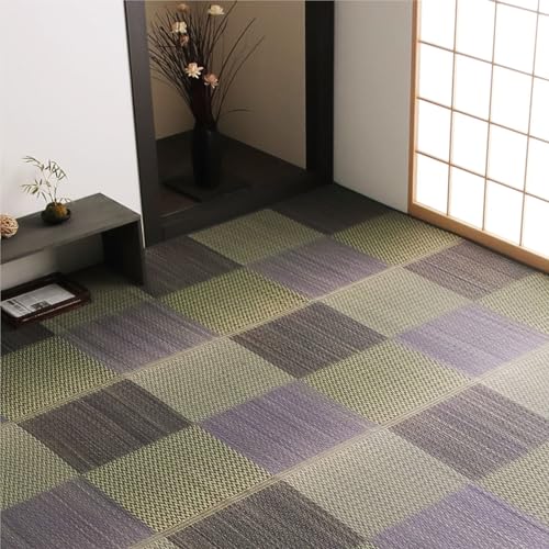 イケヒコ い草 気取らない原料品 引っ敷き 引っ敷き 花ござ 裏張りなし まっ四角 単品 ピーア 薄墨色 約191×191糎 本間2畳 中国製 抗菌 防臭