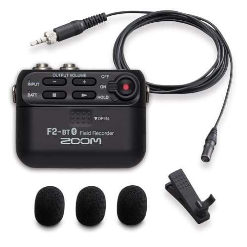 ZOOM F2-BT ラベリアマイク付 32bitフロート録音 音割れしない超小型レコーダー Bluetooth対応 YouTube/Vlog収