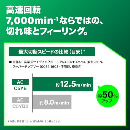 HiKOKI(ハイコーキ) AC100Ｖ 深切り電子集じん丸のこ C5YE のこ刃径 100mm/125mm兼用 のこ刃別売り C5YE_2