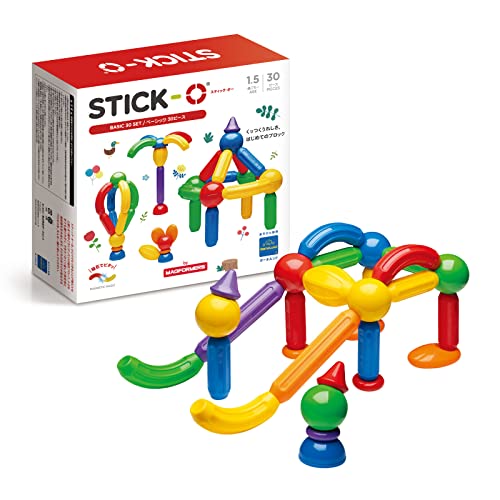 ボーネルンド (BorneLund) スティック・オー (STICK-O) ベーシックセット 30ピース 1歳半頃 SO901003