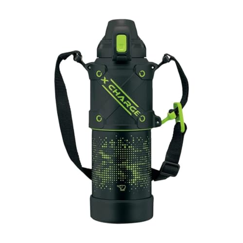 象印マホービン(ZOJIRUSHI) 水筒 シームレスせん スポーツタイプ 大容量 1.5L 直飲み ステンレスクールボトル ライムブラック せ