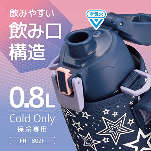 サーモス 水筒 真空断熱スポーツボトル 0.8L ネイビーピーチ 保冷専用 FHT-802F NVPC_3