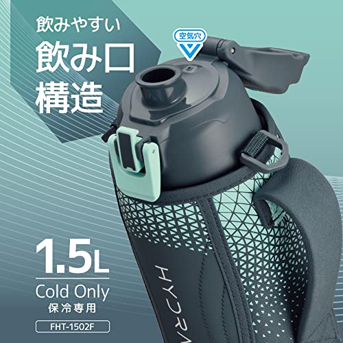 サーモス 水筒 真空断熱スポーツボトル 1.5L ネイビーミント 保冷専用 FHT-1502F NVMT_3